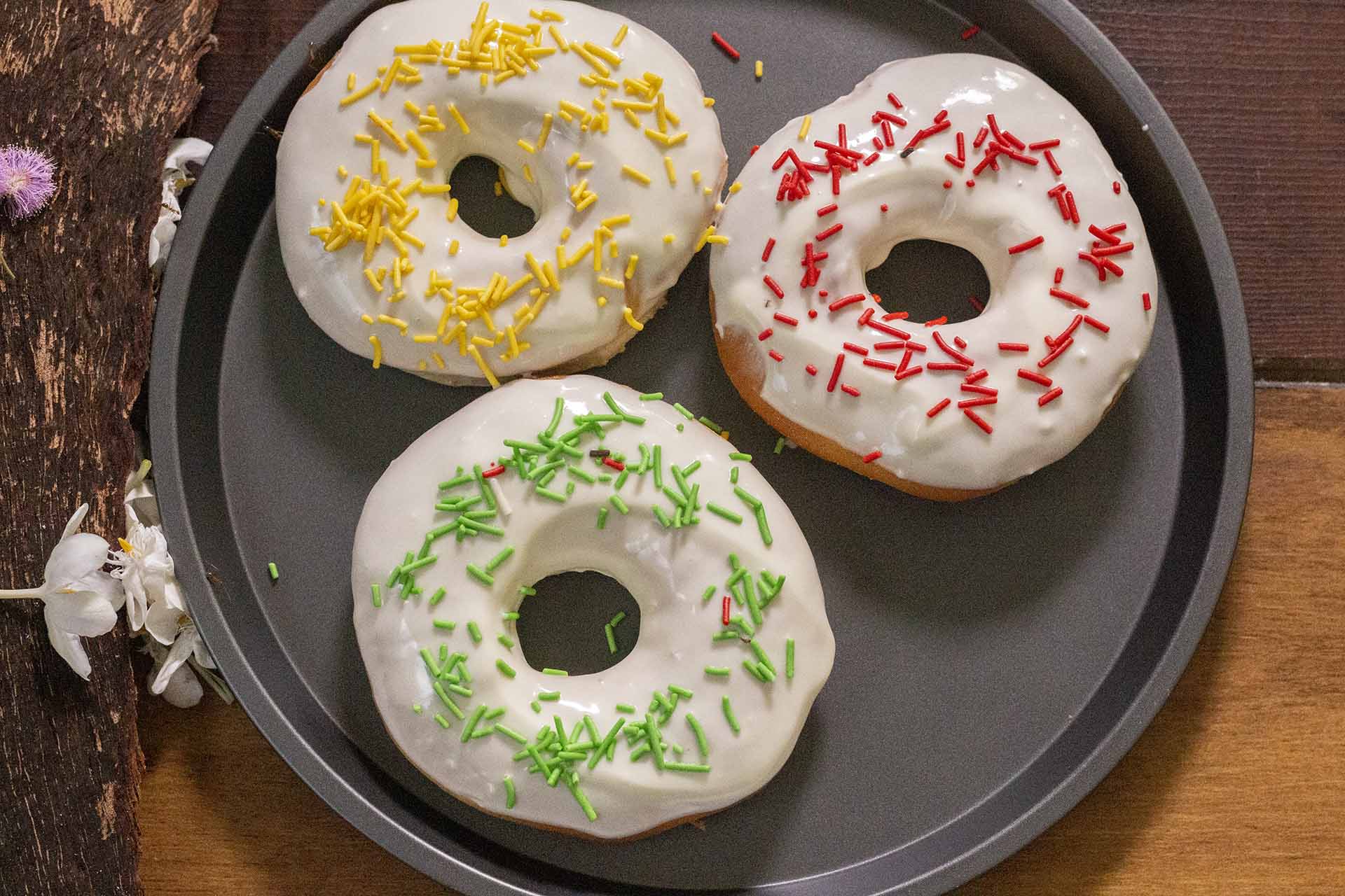 Top view of Baked Doughnuts