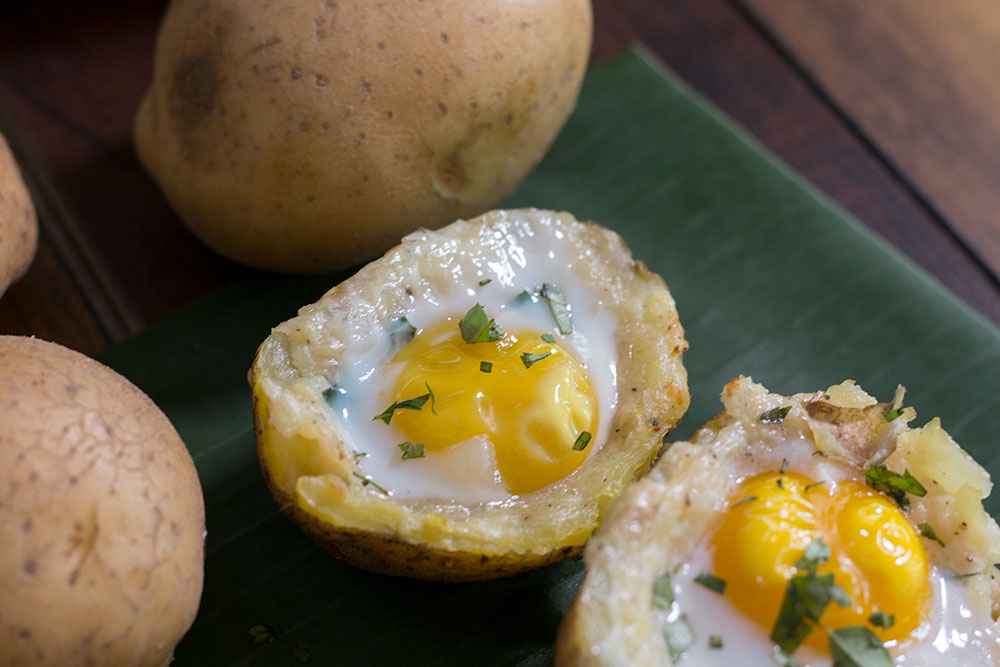 Baked Potatoes Close Up