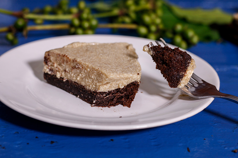 Flourless Chocolate Cake with Coffee Mousse