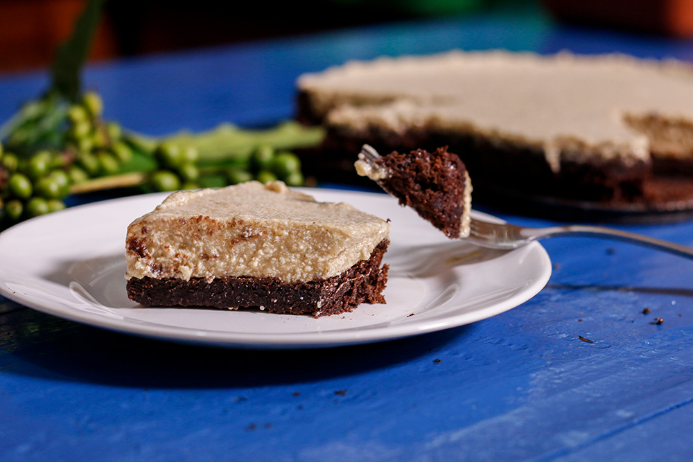 Flourless Chocolate Cake with Coffee Mousse