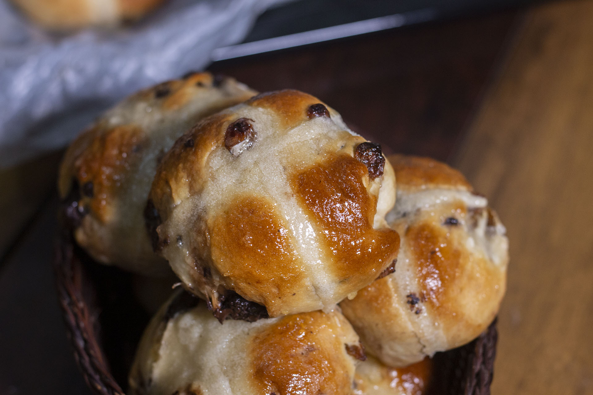 Chocolate Chips Hot Cross Buns