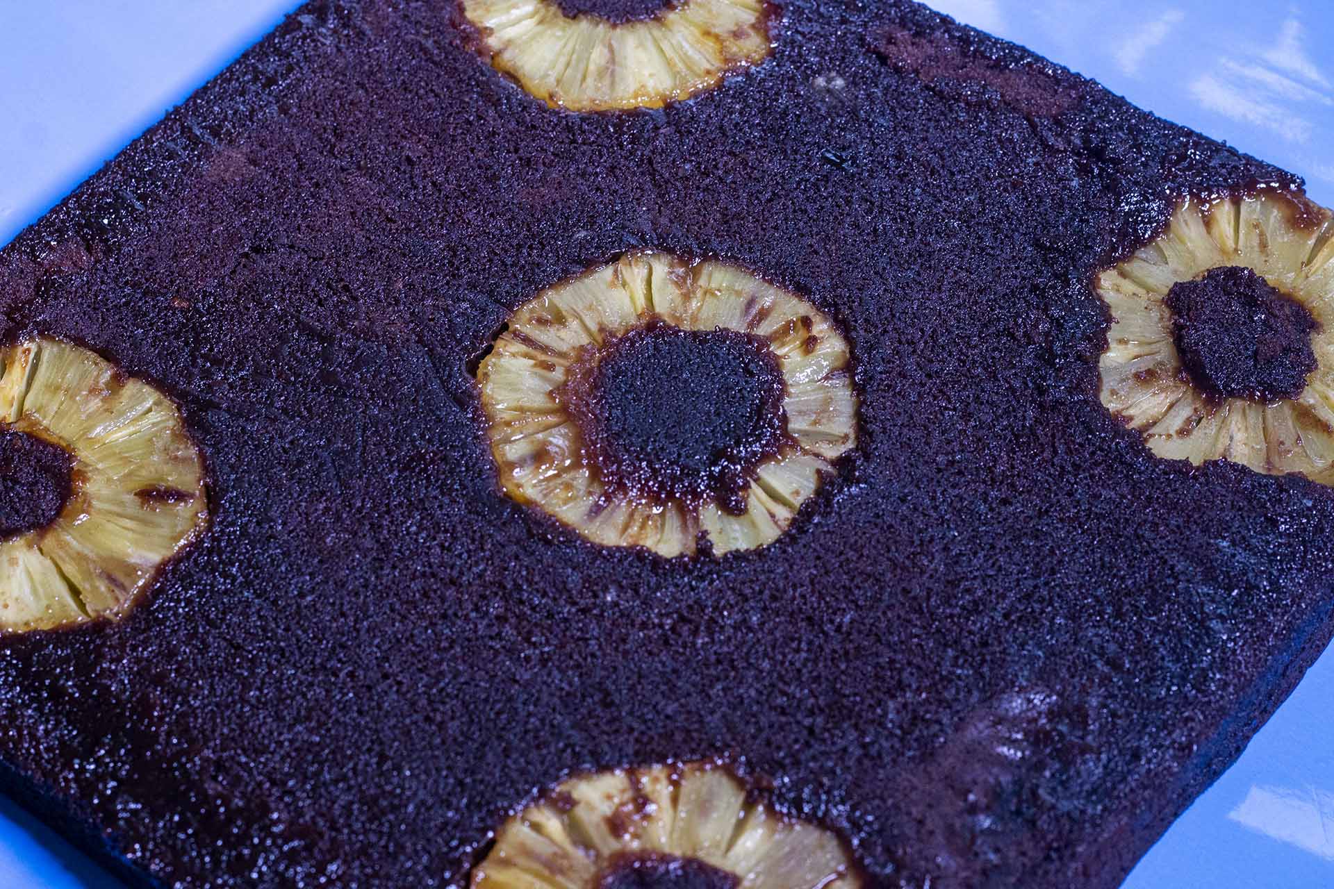 Chocolate Pineapple Upside Down Cake