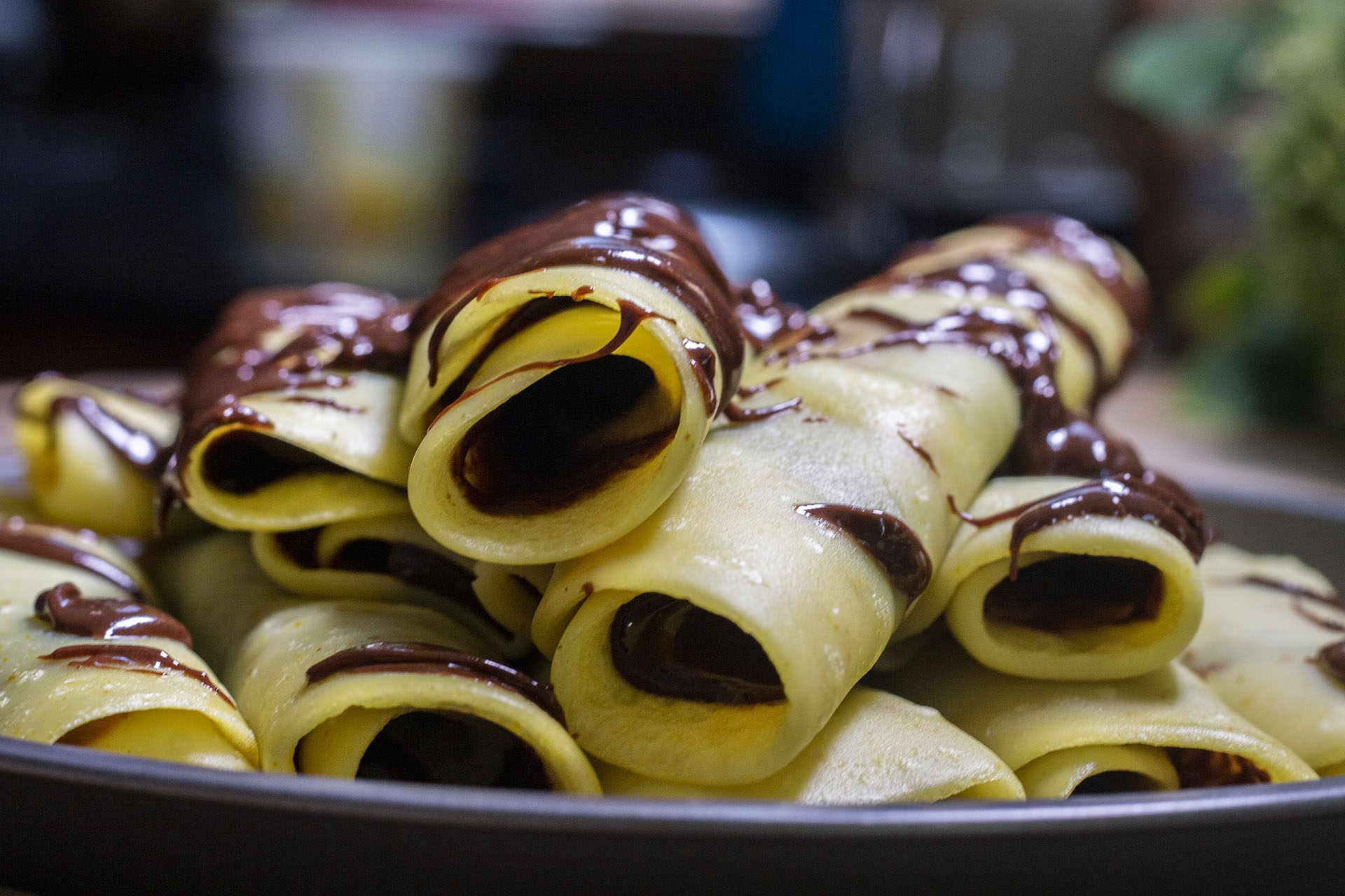 Chocolate Stuffed Pancakes