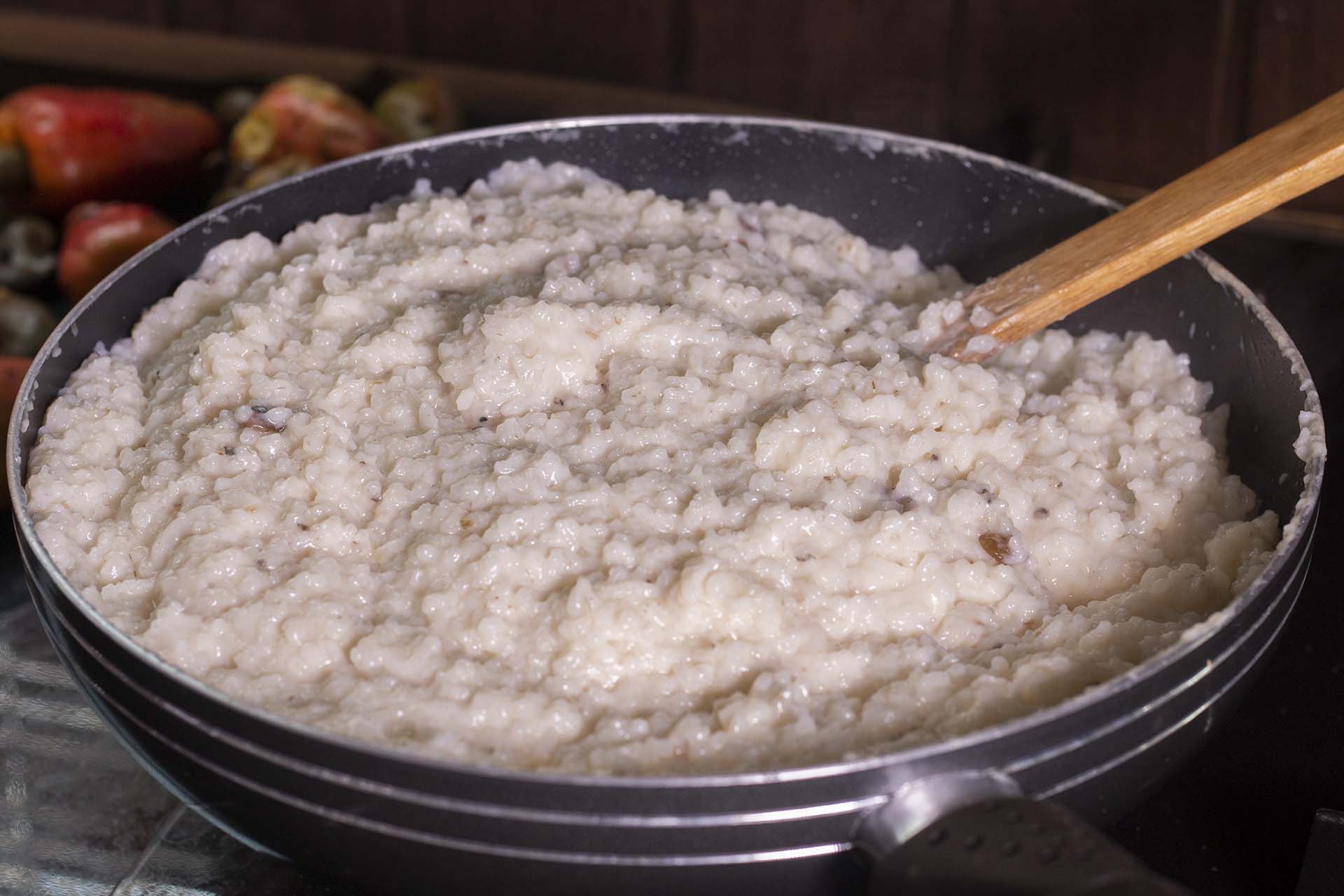 Milk Rice while cooking