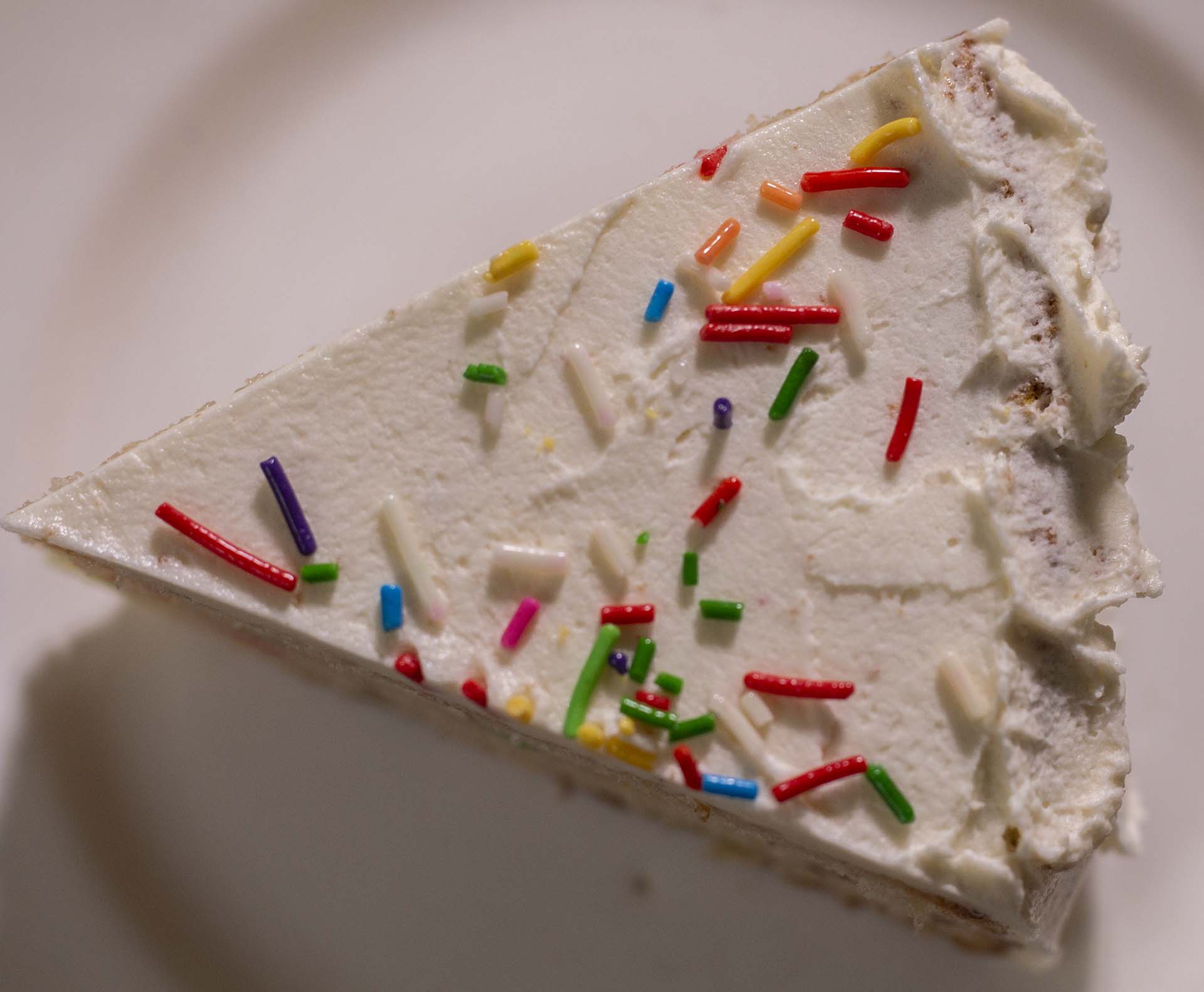 Top view of Funfetti Cake