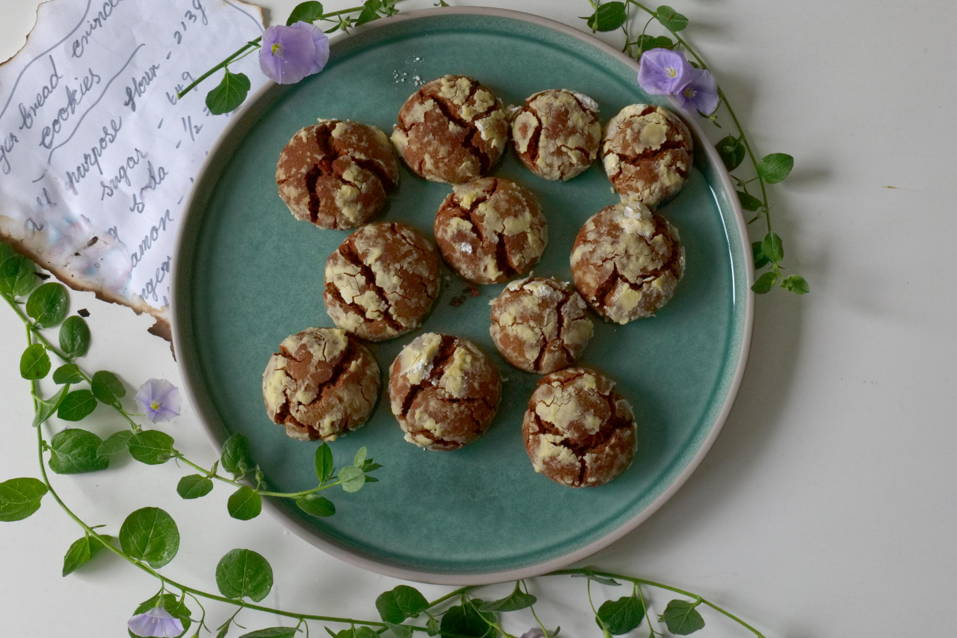 Gingerbread Crinkle Cookies