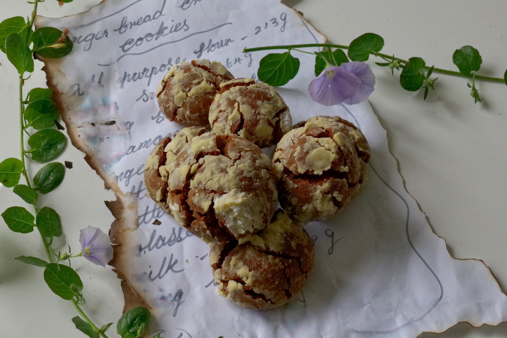 Gingerbread Crinkle Cookies