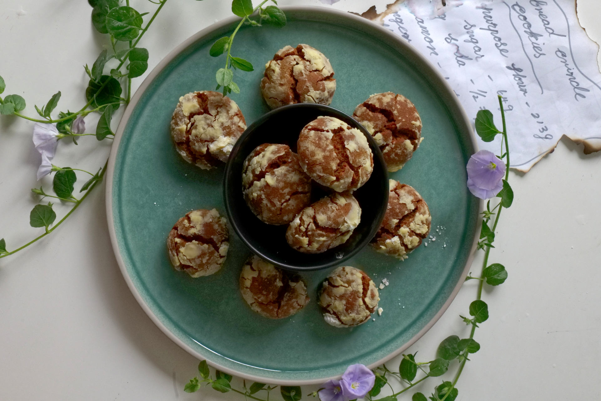 Gingerbread Crinkle Cookies