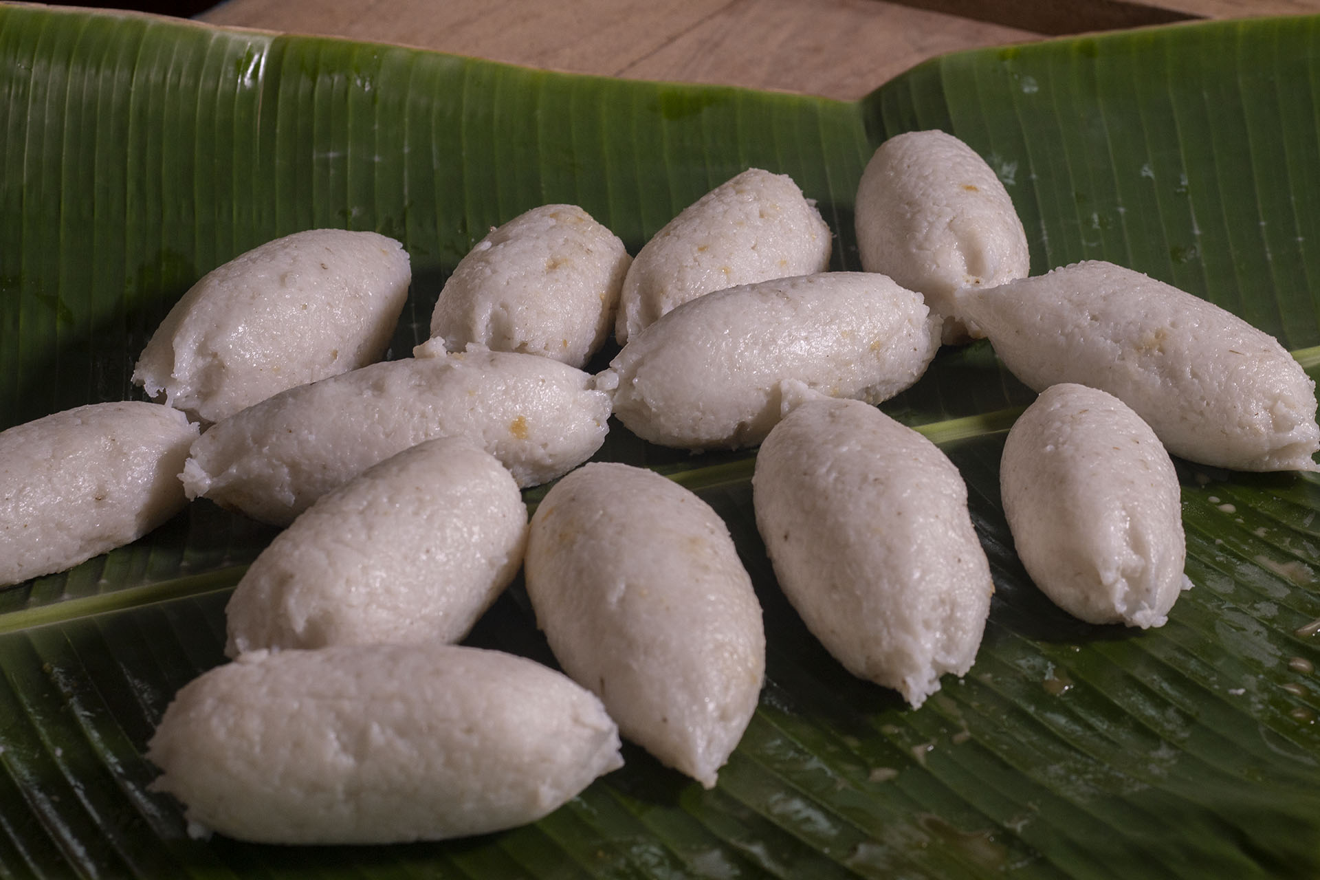 Imbul Kiribath on a Banana Leaf