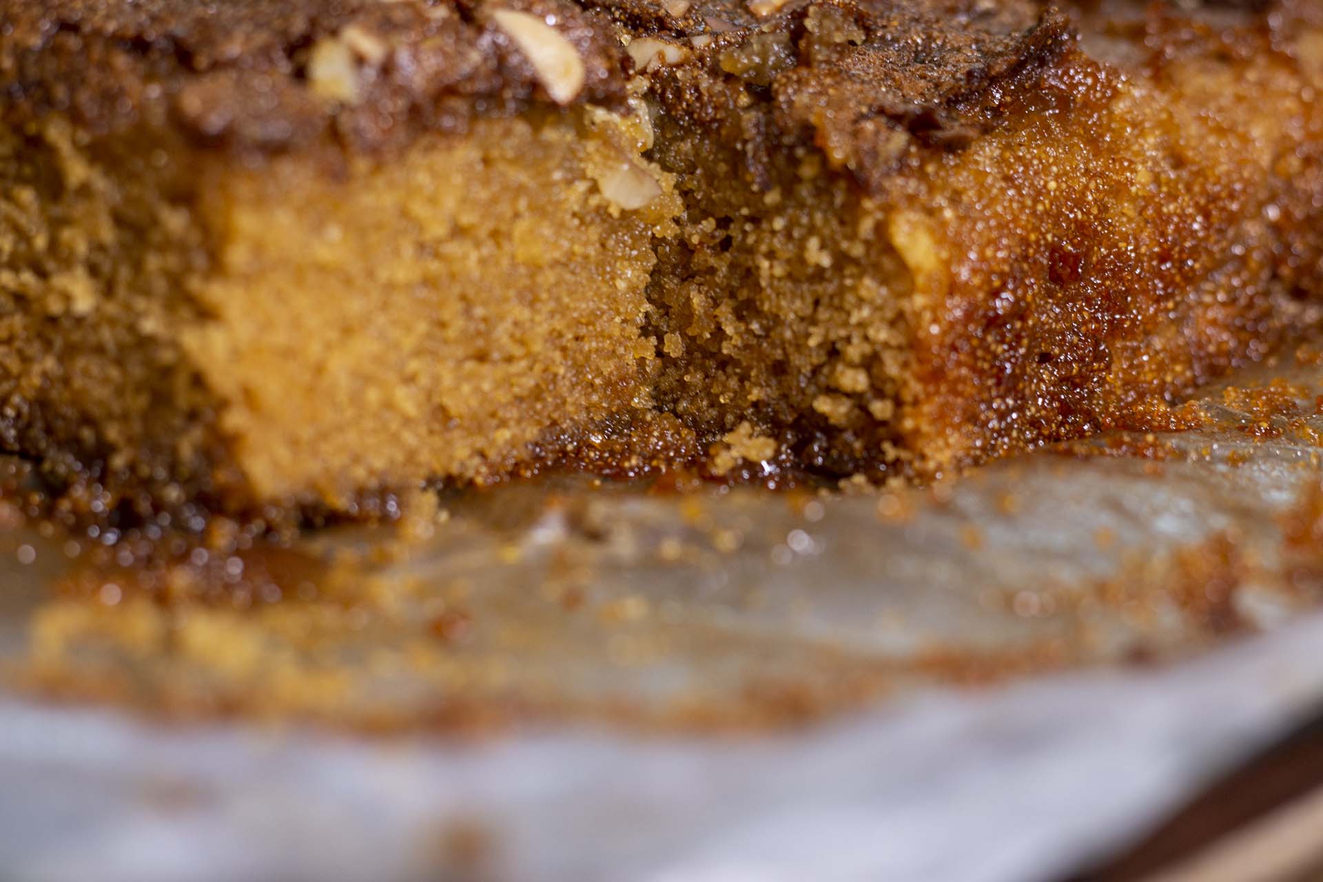Close up view of Jaggery Cake