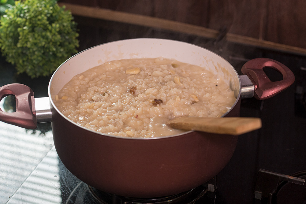 Milk Rice while cooking