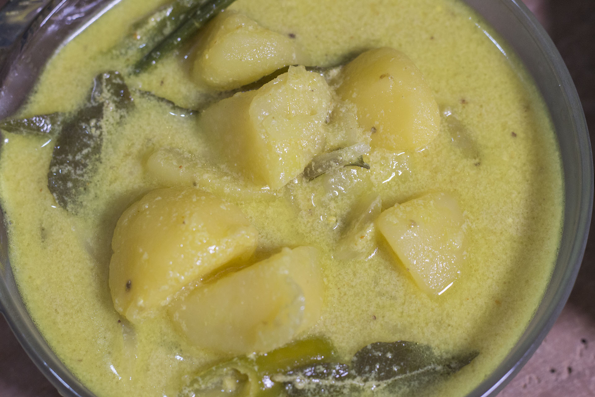 Top view of Creamy Potato Curry