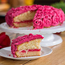 Valentine Rose Cake with Butter Cream Icing 