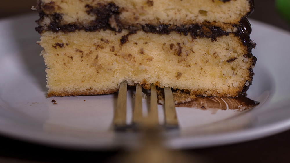 Close up view of Yellow Cake