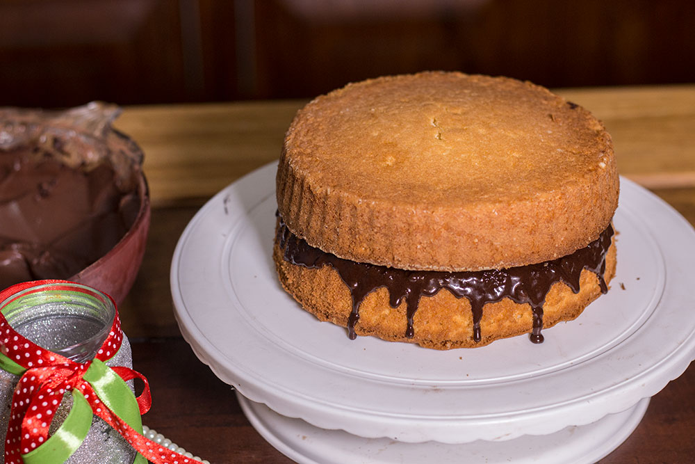 Yellow Cake with Chocolate Frosting