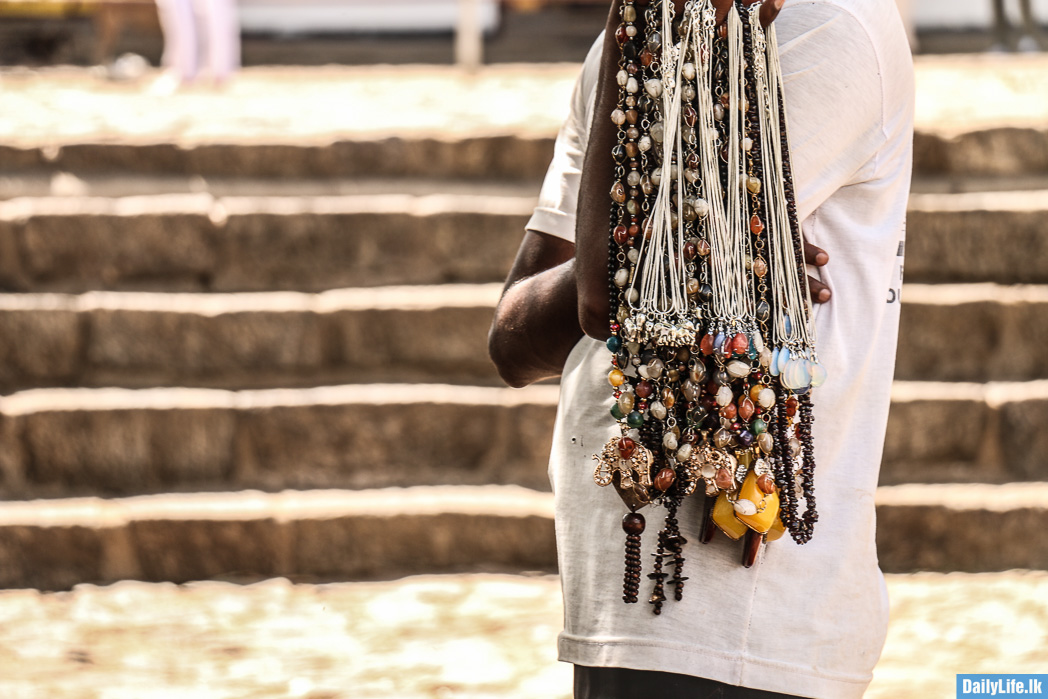 Selling collectibles at Dambulla