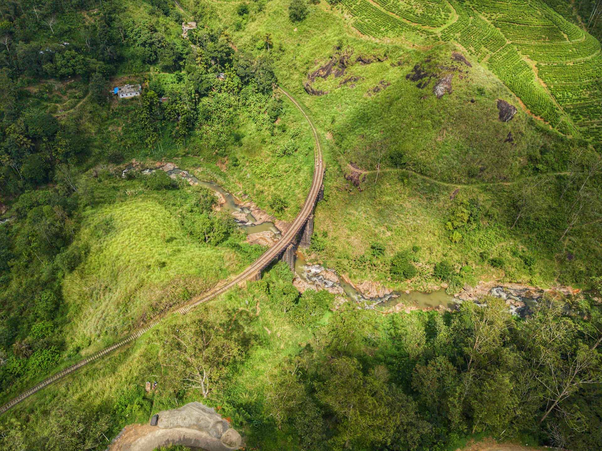 Drone View of Demodara Railway